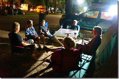 1292 ein gem&uuml;tlicher Abend mit den Kanada-Kollegen von Willi Albiez auf dem Albany Camping