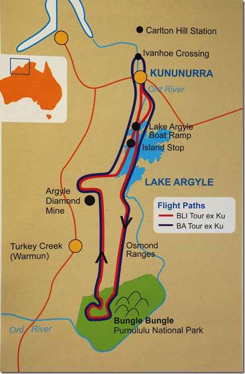 3019 die blau gezeichnete Rote ist unser flug nach den Bungle Bungle 