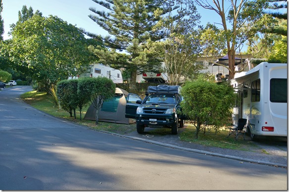 1011 Remoura Motor Lodge = erster Camping in Neuseeland